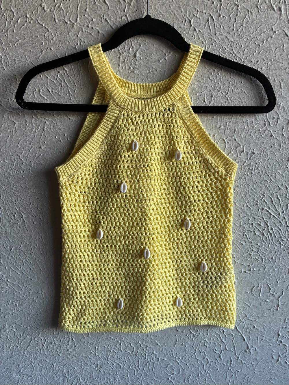 ZARA Girls Yellow Crochet
Knit Top Shell Accents 100%
Cotton NWT 11-12Y